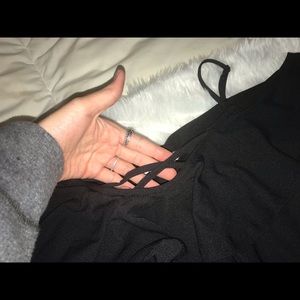 Black off the shoulder top